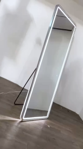 กระจก กระจกตั้งพื้น กระจกร้านเสริมสวย กระจกแต่งบ้าน ขนาด 200 cm กระจกมินิมอล คาเฟ่ เเต่งบ้าน มีไฟLED 3สี สีเหลือง สีวอมไลฟ์ สีขาว กรอบอลูมิเนียม ร้านเสริมสวย คาเฟ่ ตกแต่งบ้าน แบบแขวน ระบบสัมผัส Mirror