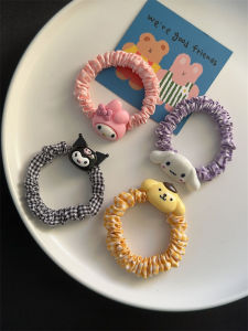 Adorable Sanrio Cartoon Dog Hair Ties Super Cute Cats Tail Hair Bands Sweet Style Fabric Hair Accessories for Girls