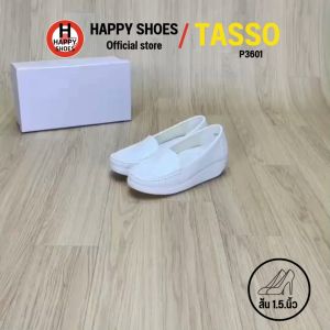 [🥇ทัสโซ่แท้100%🔢ไซส์35-42👠ส้น1.5นิ้ว] TASSO รุ่น P3601 รองเท้าพยาบาลหญิง รองเท้าหนังหุ้มส้นขาว รองเท้าพิธีการขาว สวย นุ่มเบา สบายเท้า