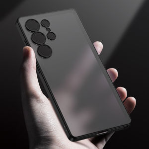Smooth Touch S25 Ultra Frosted Case Translucent Back Cover Anti-Stain Anti-Fingerprint Samsung Galaxy S25Ultra Casing All-Round Protection Durable Hard PC Case with Raised Bezel