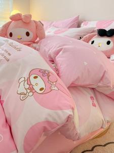 Pure Cotton Cartoon Girl Single Bedding Cover Full Cotton Dormitory Quilt Cover Warmth Storage Function Home Textile