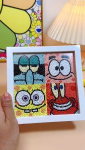 kids  diy sanrio diamonds painting set  cute kuromi cinnamoroll diamond stickers educational   art and craft  children toys for girl gift