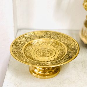 Mâm ngũ quả mâm bồng bằng đồng nguyên chất 25cm hàng đẹp nặng 14kg Đĩa đựng trái cây trên bàn thờ