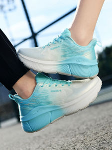 Mens Running Shoes Carbon Plate Training Sports Shoes Mesh Breathable Deformation Gradient Shock Absorption for Couples