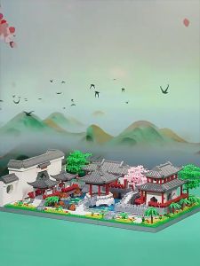 DIY Chinese Building Set Suzhou Garden Castle Building Blocks Toys for Kids