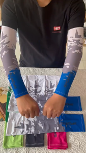 Ice Silk Sports UV Protection Arm Sleeves Anti-Slip Long Gloves for Cycling and Outdoor Activities