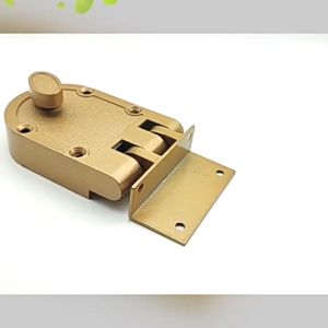 1pc Rim Lock Gate Lock Deadlock Single/Double Cylinder For Sliding And Swing Door (Gold Lacquer / Antique Brass)