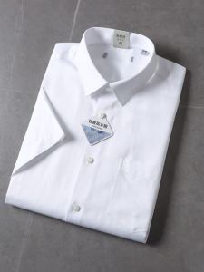 Business Casual Short Sleeve Cotton Shirt for Men Anti-Wrinkle No Ironing Required Breathable Summer Wear Standard Fit
