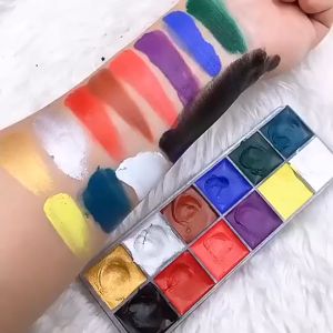 [Local Stock] 12 Color Face Painting Makeup Kids / Body Paint / Washable Non Toxic Paint