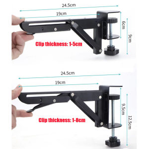 Desktop Extension Board: Divine Table Clip Shelf Foldable Hole-Free Computer Desk Wider Accessories Hand Tray Board Bracket