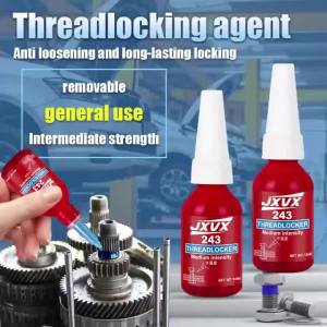 243 Threadlocker Screw Locking Compound Anaerobic Adhesive Medium Strength Oil-Resistant Type Blue Removable 10ml/50ml