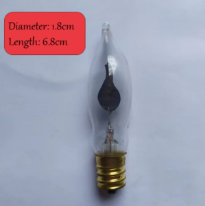 Simulation Flickering LED Flame Bulb E12 Base C18 Imitation Flame Light Candle Head Buddha Altar Decorative Replacement Bulb