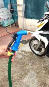 PAKET KEPALA SEMPROTAN SELANG AIR 20 - 25 METER HIJAU ANTI LUMUT 1 ROL JET SPRAY TAMAN KEBUN