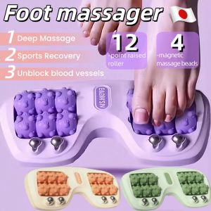 Foot Massage Roller Foot Massage Machine Therapy Foot Massager for Diabetic Made in Japan Acupressure Deep Reflexology Arch Heel Calf Forefoot Support Home Use Cat Claw Feet Acupressure Point Relief Relax Portable