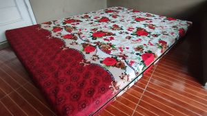 Seprai Set Bantal Guling Sudut Karet Tebal 15 cm Motif Aesthetic Bunga dan Karakter