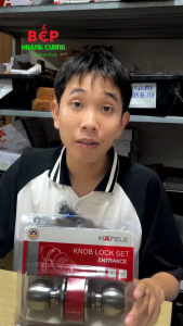Khóa tay nắm tròn Hafele 489.93.130 - Cửa đi thông phòng. bảo hành 12 tháng ( cò ngắn 3cm)