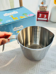 Mini Breakfast Egg Beating Stainless Steel 304 Triple Layer Thickened Heat Oil Milk Pan Cup Baking Scale Kitchen Utensils