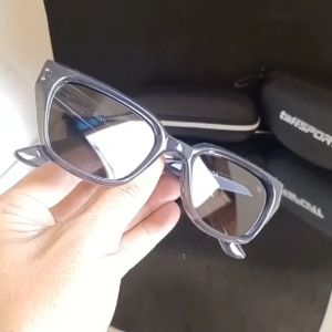 Kacamata Minus Wanita Cat Eye & Lensa Hitam Permanen