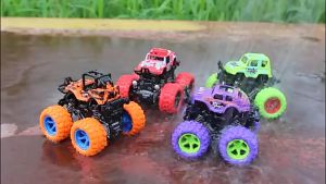 1:36 Inertial Four Wheel Drive Off Road Vehicle Simulation Toy Baby Pull Back Plastic Carriage Model
