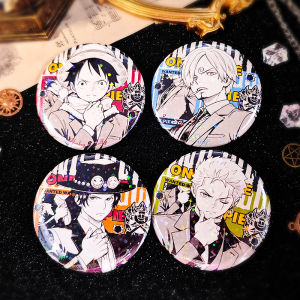 Anime Sticker Laser Cut One Piece Manga Themed Iron Material in Stock Collectible Souvenir Barbecue Irony Quote Decal