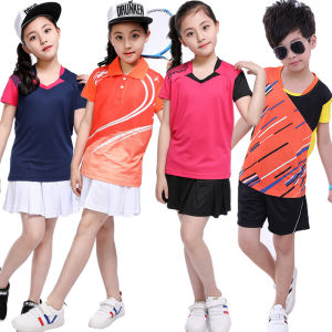 Bộ Quần Áo Cầu Lông Trẻ Em Lisa Dinah 8901 Quần Áo Thể Thao Nhanh Khô Tay Ngắn Quần Short Quần Áo Tập Luyện Cho Bé Trai Và Bé Gái