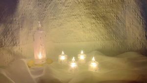 ZEO Crystal Candle Light Transparent Shell Desk Electronic Night Lamp Party Holiday Home Decor