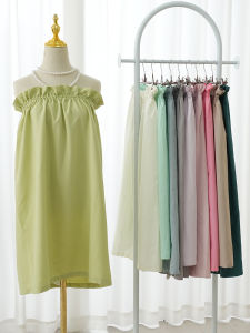 Non-Cotton Thin Bath Skirt for Women Beauty Salon Home Use Non-Pure Cotton Prevent Exposure Sleep Dress Polyester Fiber