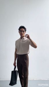 Áo polo nam AKUBA tay ngắn form slimfit chất thun cá mập độ bền cao giữ form tốt | 01JP1056