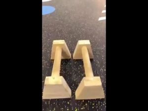 Parallettes bằng gỗ thôngDụng cụ hít đất chống đẩy 1 cặp