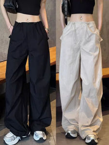 Quần Dài Ống Rộng Ống Đứng Rộng Rãi Mùa Hè 2025 Cho Nữ Quần Dài Thể Thao Nhanh Khô Phong Cách Mỹ Quần Dài Công Sở Phong Cách Hàn Quốc