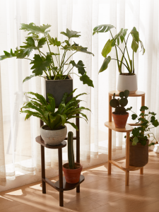 Indoor Balcony Multi-Layer Wooden Flower Shelf