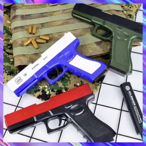 Outdoor Shooting Glock Pistol Toy Kids Simulation Soft Foam Bullet Game Birthday Gift For Child 4 Color choice