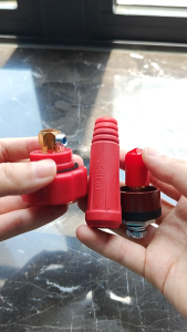 Red + Black Standard Welding Cable Connector Threaded Plug and Socket Set DKJ 10-25 250A