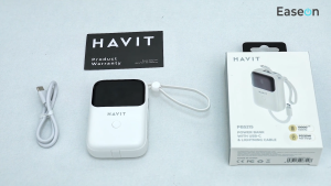Havit Power Bank / 10000mAh PD 22.5W 20W Fast Charging / Lanyard Design / Built-in USB-C Lightning Cable