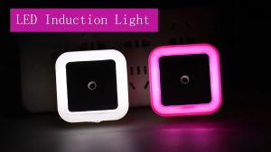 Lampu Tidur Dinding kamar Rumah Lampu Kotak Sensor Cahaya Hemar Energi untuk Hiasan Dinding Dekorasi Rumah Lampu Otomatis Hidup Mati