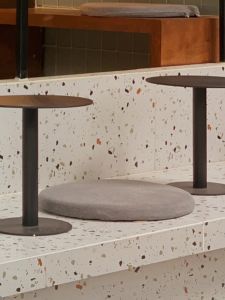 Industrial Style Coffee Milk Tea Shop round Table Small Tea Table Restaurant Beverage Table Stool Step Iron Art round Table