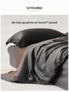 shui yang | Bộ Chăn Ga Gối 4 Món Sang Trọng Thoáng Mát 60s Tencel