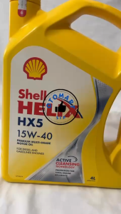 Oli Shell Helix HX5 15W-40 GALON 4 LITER - Oli Mesin Bensin dan Diesel Original