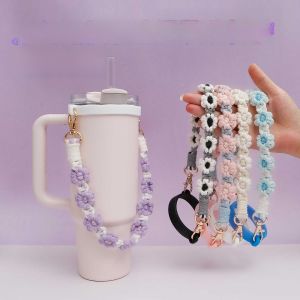 Portable Water Bottle Strap Silicone Daisy Flower Cup Holder Hand Carry Strap Cross-Border Bestseller Childrens Water Cup Accessory