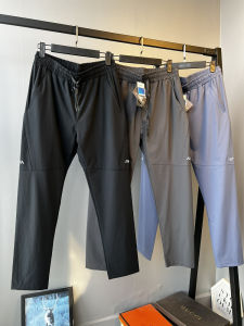 Outdoor Ice Silk Quick Dry Cooling Feeling Mens Spring Summer Thin Breathable Casual Training Sports Pants Straight Leg Trousers