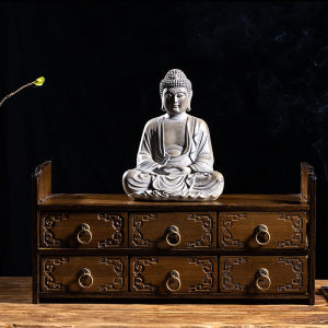 Buddha Shrine Altar Cabinet Buddha Shrine Clothes Closet Guanyin Table Statue Altar Shrine For Home Living Room God of Wealth Worship New Chinese Style