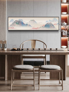 New Chinese Style Wealth Attracting Landscape Painting Decorative Artwork for Living Room Sofa Background Study Office Decor
