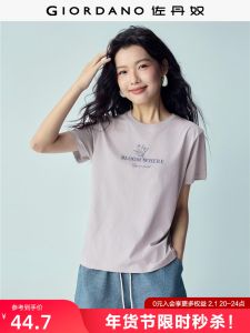Giordano | Floral Cotton Short Sleeve T-Shirt Round Neck