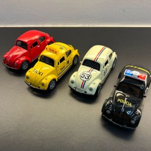 Phim hoạt hình Volkswagen bọ cánh cứng hợp kim xe kéo ngược đồ chơi 1:64 mở cửa trẻ em Đồ chơi cảnh sát ô tô mô hình