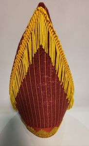 Topi ragi hotang aksesoris kepala adat Batak toba
