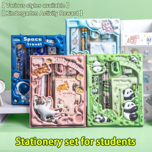 【1-3 Days Delivery】6/7 /9PCS Childrens Day Stationery Set3 D Cartoon Stationery  Set School Season Primary School Student Gift Pencil Set Election