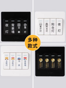 Luminous Switch Label Stickers Home Lighting Panel Instructions Night Light Switch Markers PVC Material Letter Number Text Pattern