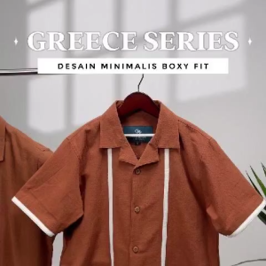BAJU KOKO COUPLE AYAH DAN ANAK LAKI LAKI LENGAN PENDEK GREECE SERIES FADSAN