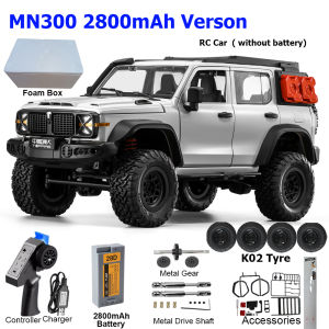 MN Model MN300 RC Crawler 2.4G Remote Control Car Off-road 4WD RC Car 1/12 Climbing LED Light Truck 60mins Working RC Toys Gifts