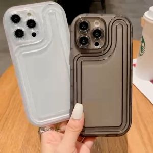 [KL Stok] iPhone 11 12 13 14 Plus Pro Max Shockproof Clear Silicone Bumper Soft Crystal Transparent Hard Back Case